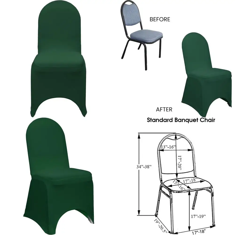 100 Pack Premium Hunter Green Stretch Chair Covers for Banquets and Weddings
100 Pack Premium Hunter Green Stretch Chair Covers for Banquets and Weddings