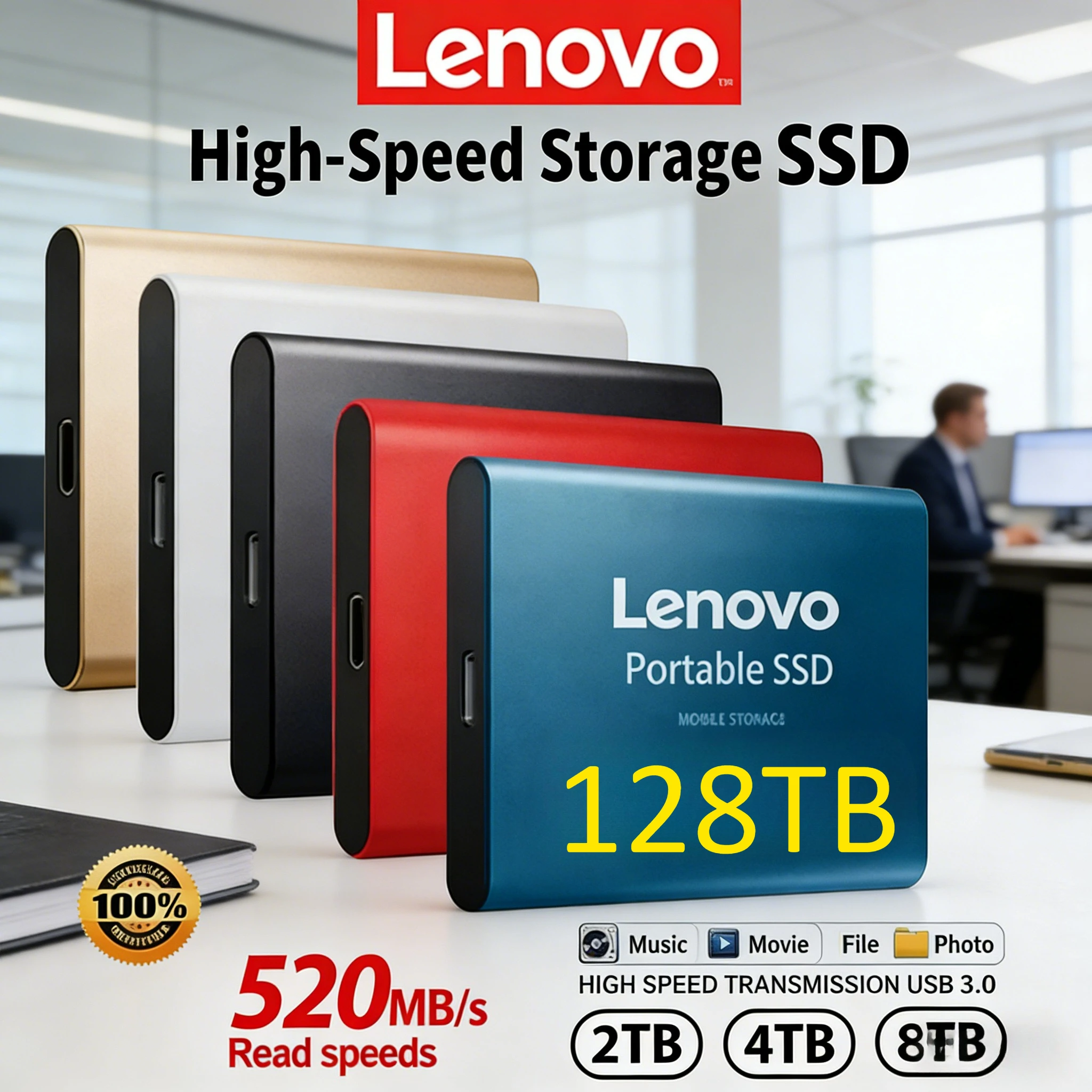 Внешний высокоскоростной жесткий диск Lenovo 500 ГБ, 2 ТБ, 4 ТБ, 8 ТБ, 16 ТБ, USB 3.1, SSD 2,5 дюйма, портативный SSD для ноутбуков и PS4
Внешний высокоскоростной жесткий диск Lenovo 500 ГБ, 2 ТБ, 4 ТБ, 8 ТБ, 16 ТБ, USB 3.1, SSD 2,5 дюйма, портативный SSD для ноутбуков и PS4