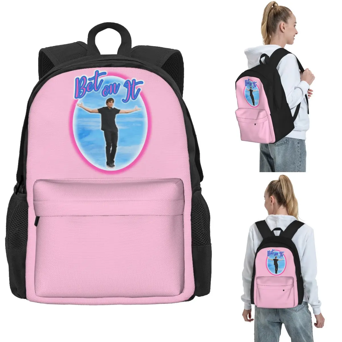 Bet On It Troy Bolton Zac Efron Backpack Hot Sale Daypack Large Capacity BookBag School Bag Shoulder Bags for Men Women
Bet On It Troy Bolton Zac Efron Backpack Hot Sale Daypack Large Capacity BookBag School Bag Shoulder Bags for Men Women