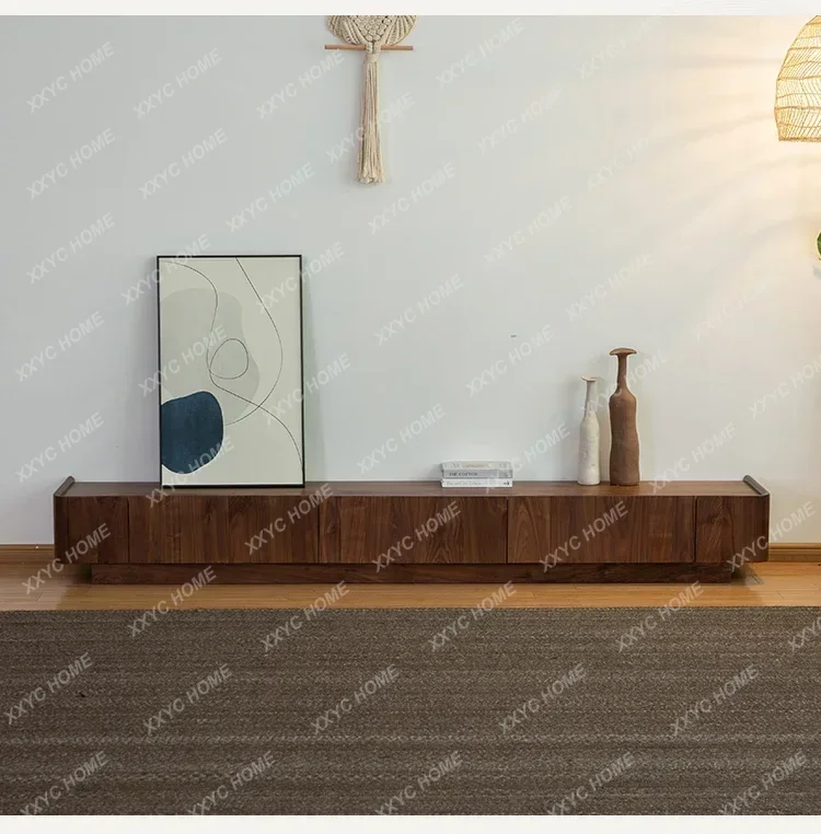 AA black walnut TV cabinet solid wood locker living room combination cabinet
AA black walnut TV cabinet solid wood locker living room combination cabinet