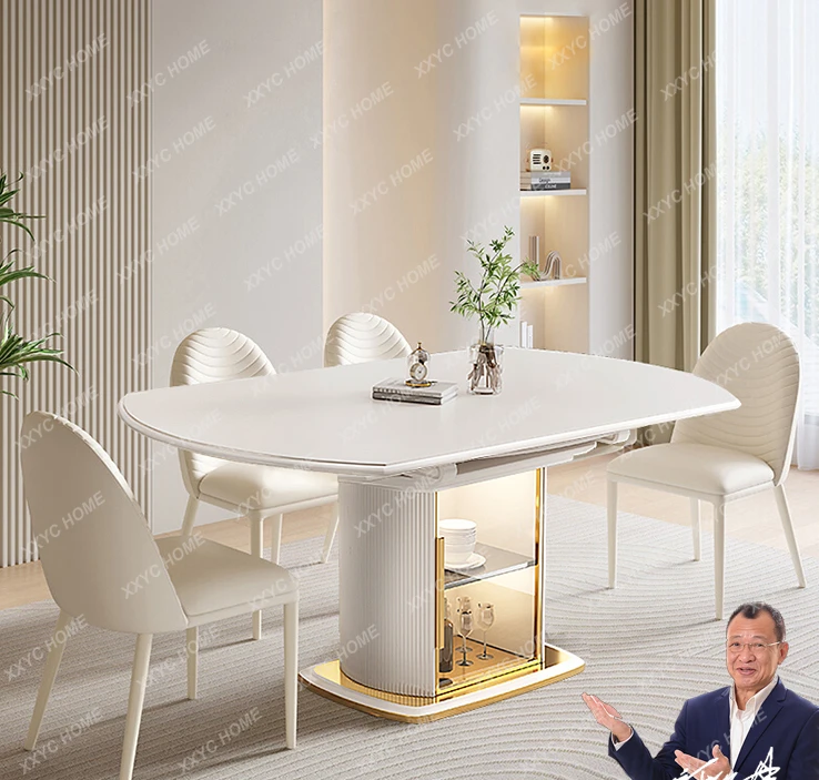 Stone Plate Dining Table Square and round Dual-Use Retractable Household Modern Simple and Light Luxury Dining Table
Stone Plate Dining Table Square and round Dual-Use Retractable Household Modern Simple and Light Luxury Dining Table