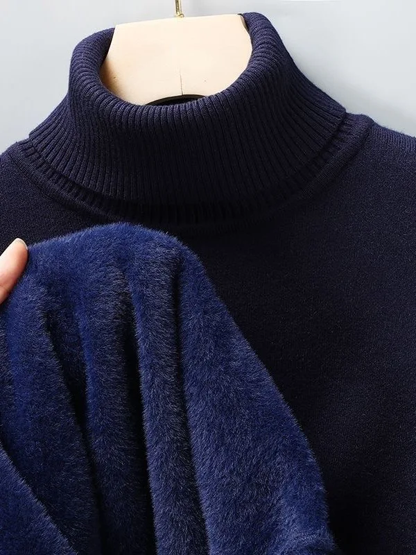 Thiened Fce High Collar Knitted Sweater Men's Faion Winter Warm Pure Color Camere Long Sve Pullover Youth Sle
Thiened Fce High Collar Knitted Sweater Men's Faion Winter Warm Pure Color Camere Long Sve Pullover Youth Sle