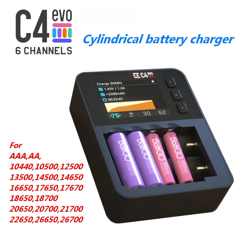 Интеллектуальное зарядное устройство ISDT C4 EVO с выходом Type-C QC3.0 для литий-ионных аккумуляторов AA AAA с экраном IPS и противопожарной защитой
Интеллектуальное зарядное устройство ISDT C4 EVO с выходом Type-C QC3.0 для литий-ионных аккумуляторов AA AAA с экраном IPS и противопожарной защитой
