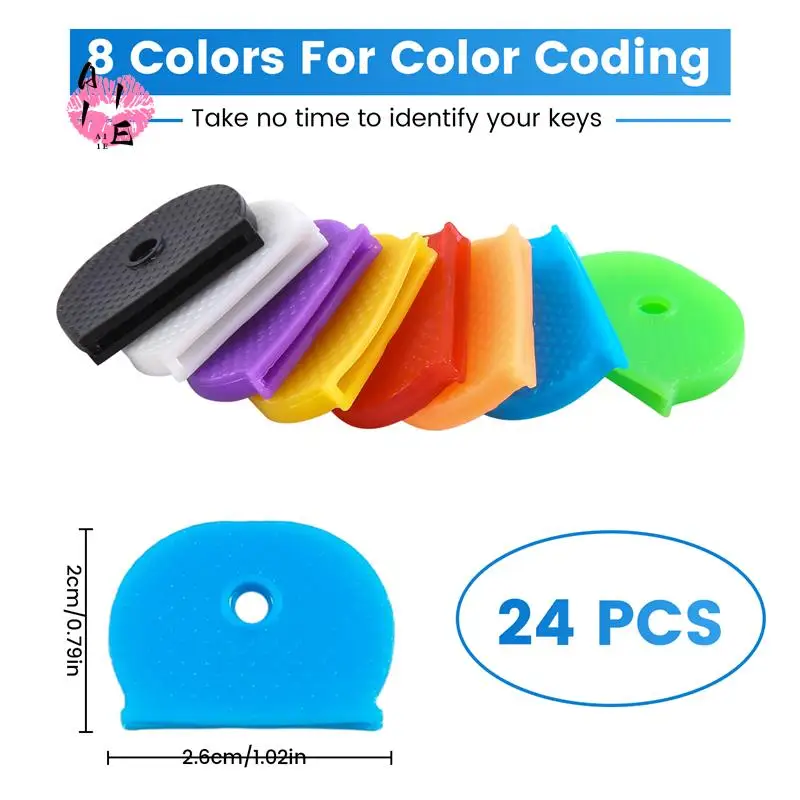 A11E-24 Key Caps With Flexible Key Cover For Easy Identification Of Door Keys, Multicolor
A11E-24 Key Caps With Flexible Key Cover For Easy Identification Of Door Keys, Multicolor
