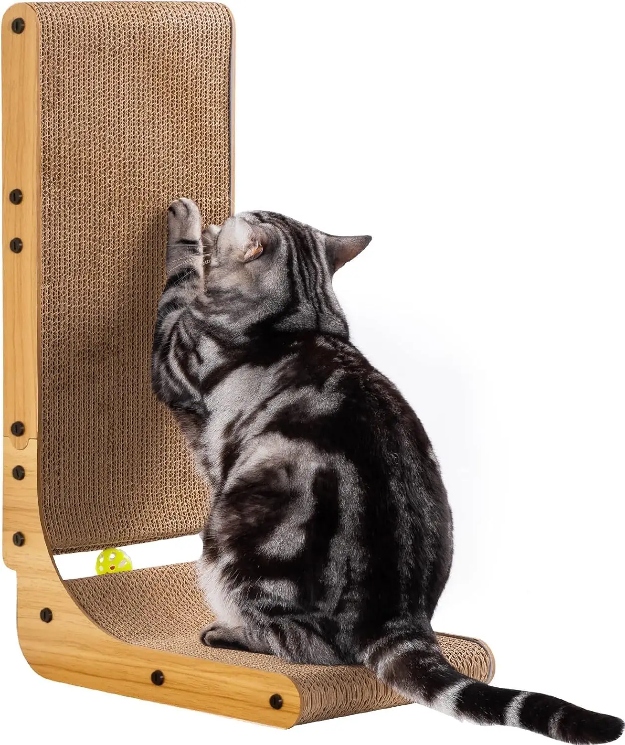 L-Shape Cat Scratcher 26.8 inch, Protect Furniture, Cardboard with Ball & Catnip
L-Shape Cat Scratcher 26.8 inch, Protect Furniture, Cardboard with Ball & Catnip
