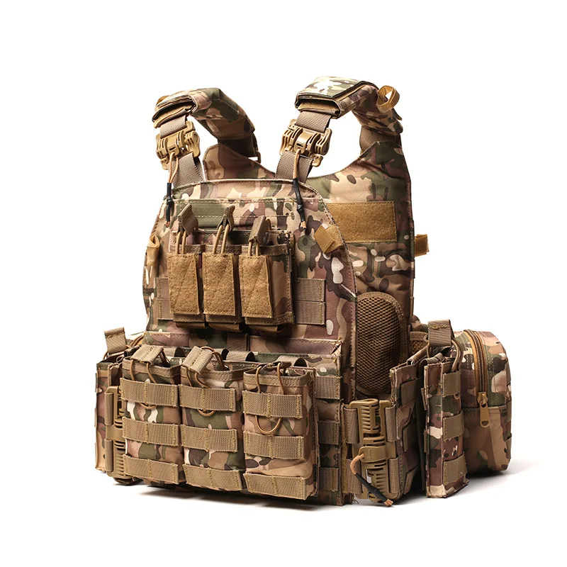 Outdoor Tactical Vest, Multifunctional 6-piece Real CS Equipment Lightweight Protective Vest
Outdoor Tactical Vest, Multifunctional 6-piece Real CS Equipment Lightweight Protective Vest