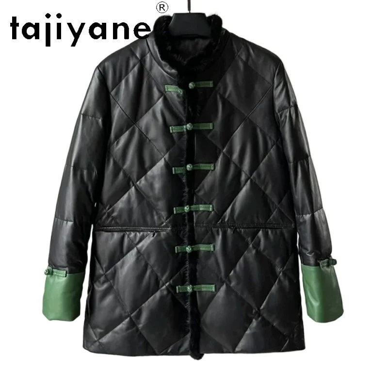 TAJIYANE Black Real Leather Jacket Women Mid-length Down Jackets Frog Button Sheepskin Jackets for Woman Winter Coat Chaquetas
TAJIYANE Black Real Leather Jacket Women Mid-length Down Jackets Frog Button Sheepskin Jackets for Woman Winter Coat Chaquetas