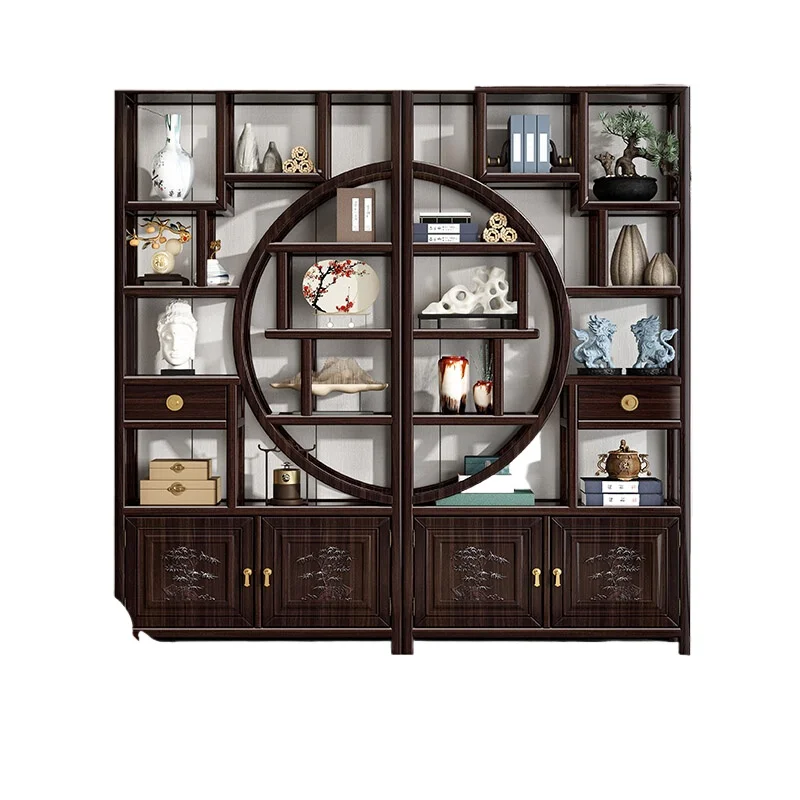 New Chinese-style solid wood Duobao Pavilion purple gold sandalwood display living room partition rack ornament cabinet
New Chinese-style solid wood Duobao Pavilion purple gold sandalwood display living room partition rack ornament cabinet