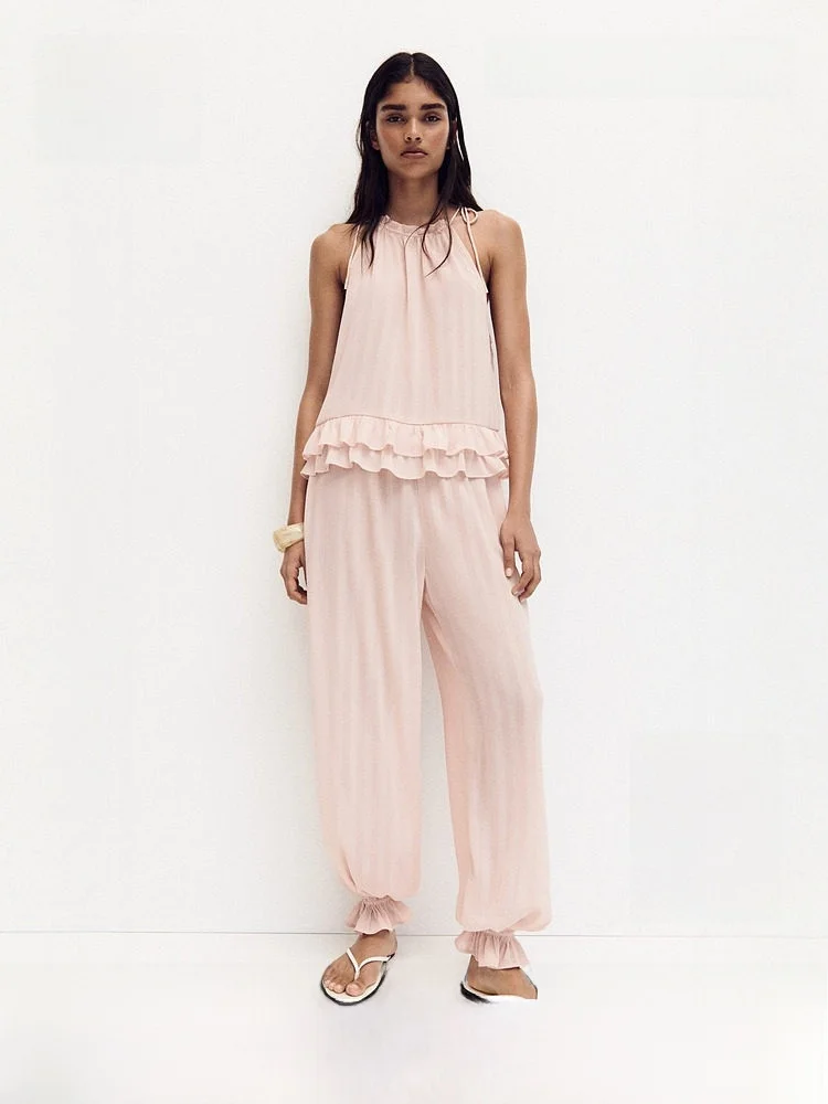 H&M Women's Summer 2026 Airy Folded Long Pants Shape Lantern Pants Casual Loose Fit Natural Waist Polyester Fiber
H&M Women's Summer 2026 Airy Folded Long Pants Shape Lantern Pants Casual Loose Fit Natural Waist Polyester Fiber
