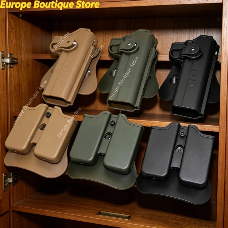 1911 Style Waist Holster with Magazine Pouch Portable Carry Bag Outdoor Tactical Model Accessories for Cosplay Props Collection
1911 Style Waist Holster with Magazine Pouch Portable Carry Bag Outdoor Tactical Model Accessories for Cosplay Props Collection