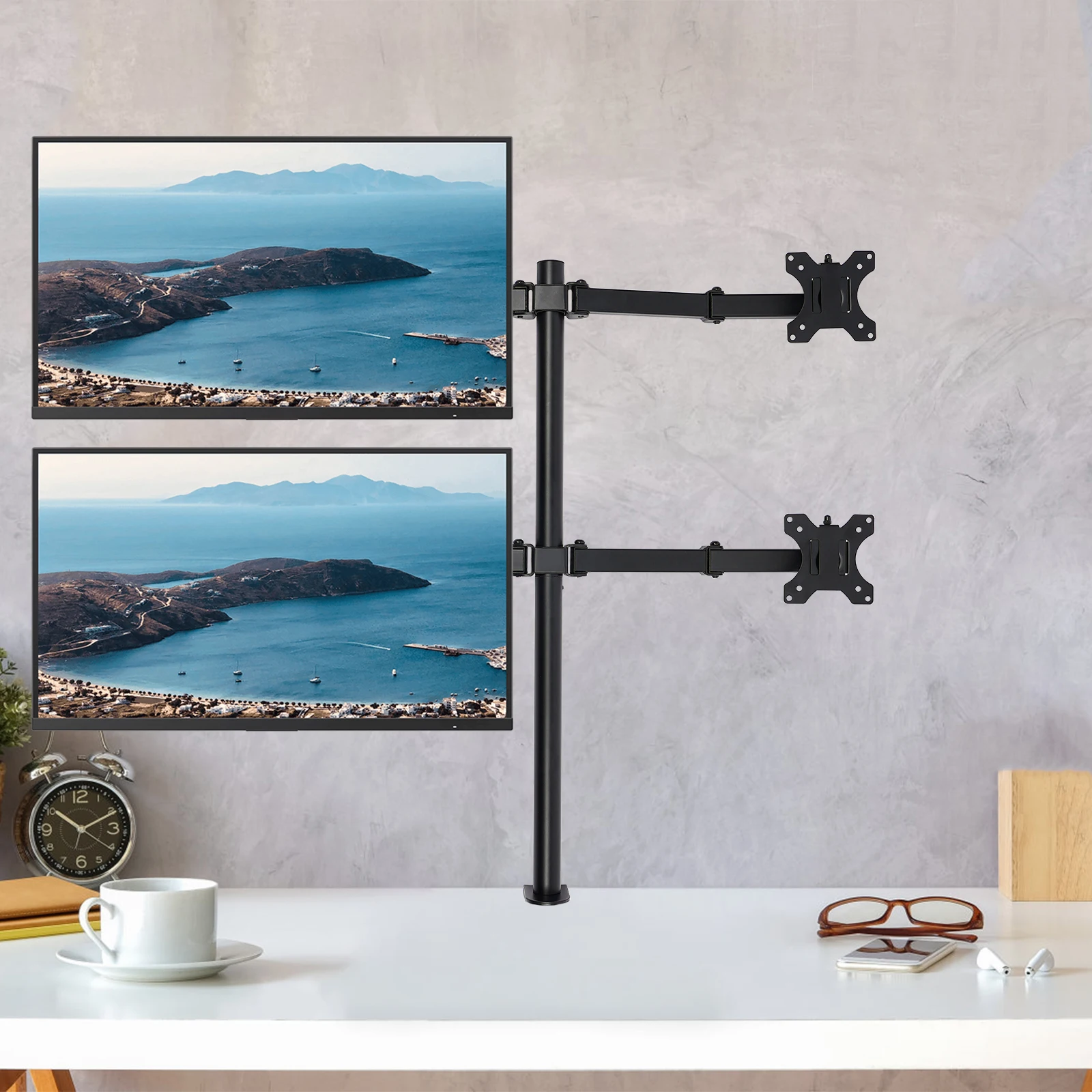 4 Quad Monitor Arm Stand Display Bracket with 10-27" LCD/LED Screens Full Motion Adjustable for Office/Home, Steel Construction
4 Quad Monitor Arm Stand Display Bracket with 10-27" LCD/LED Screens Full Motion Adjustable for Office/Home, Steel Construction