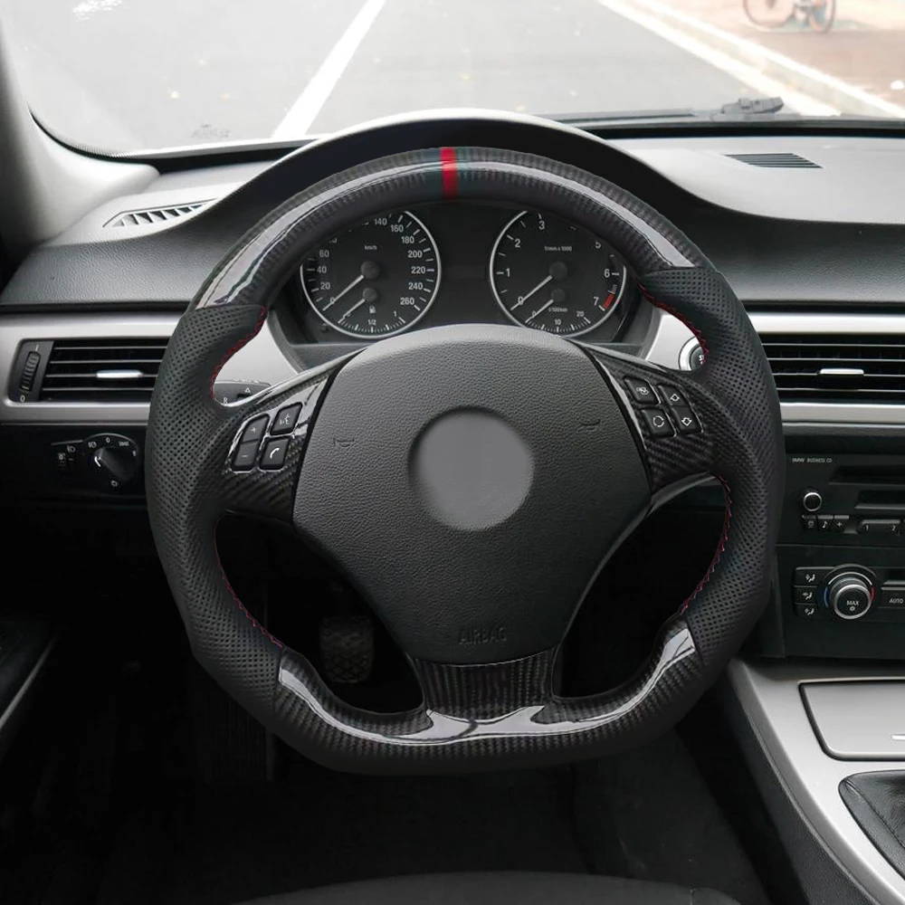 Рулевое колесо из настоящего углеродного волокна для BMW 3 серии X1 E84 E90 E91 E92 E93 2006-2012, сменное рулевое колесо из перфорированной кожи
Рулевое колесо из настоящего углеродного волокна для BMW 3 серии X1 E84 E90 E91 E92 E93 2006-2012, сменное рулевое колесо из перфорированной кожи