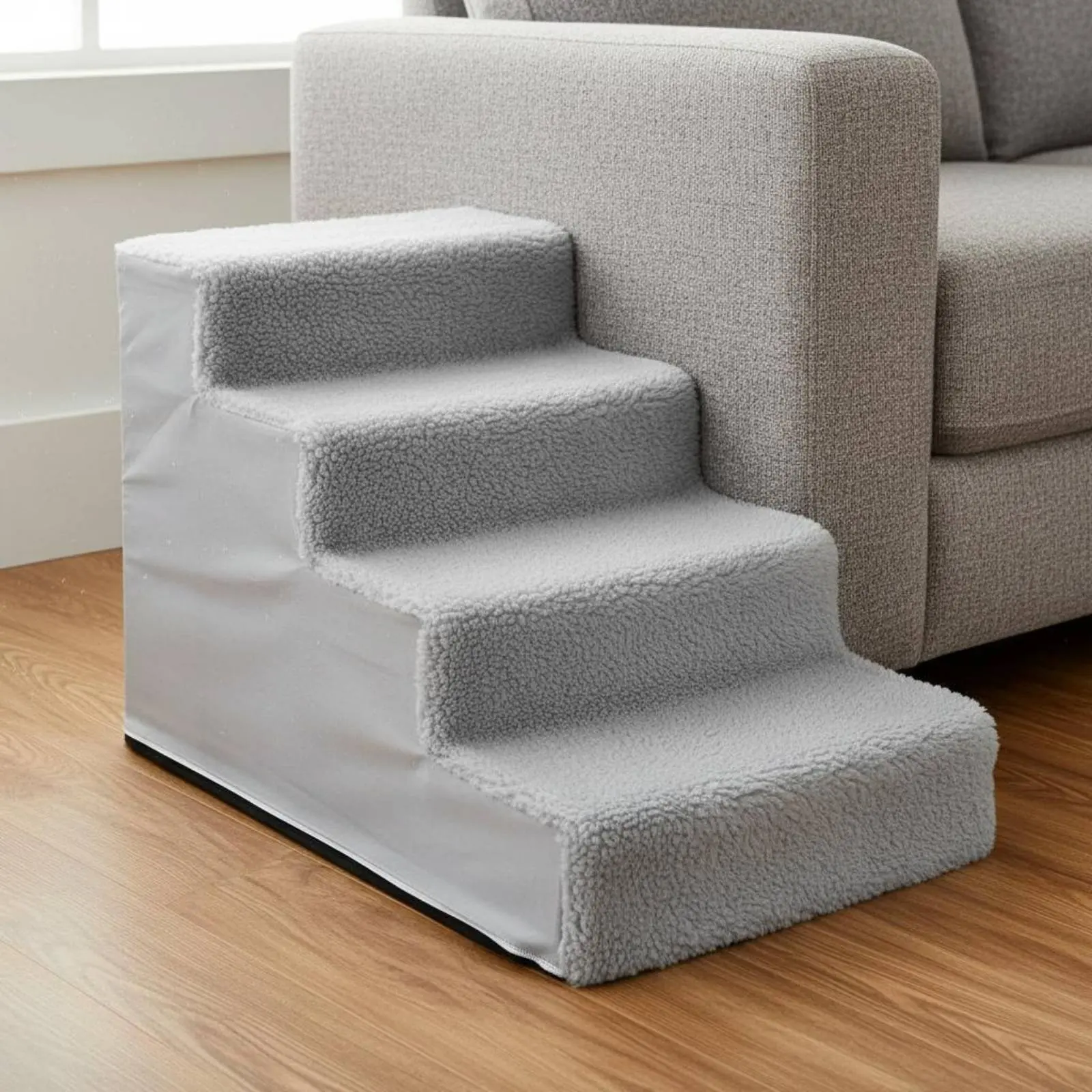 4-Step Pet Stairs Lightweight Puppy Sofa Stairs Non-Slip Pet Ladder Machine-Washable Cover Soft Cat Climbing Ladder for Felines
4-Step Pet Stairs Lightweight Puppy Sofa Stairs Non-Slip Pet Ladder Machine-Washable Cover Soft Cat Climbing Ladder for Felines