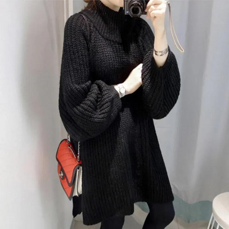 Women's Korea Style Pullover 2023 New Loose Casual Sweater Fashion Mid-length Sweater Long-sleeved Dress Autumn Winter Clothing
Women's Korea Style Pullover 2023 New Loose Casual Sweater Fashion Mid-length Sweater Long-sleeved Dress Autumn Winter Clothing