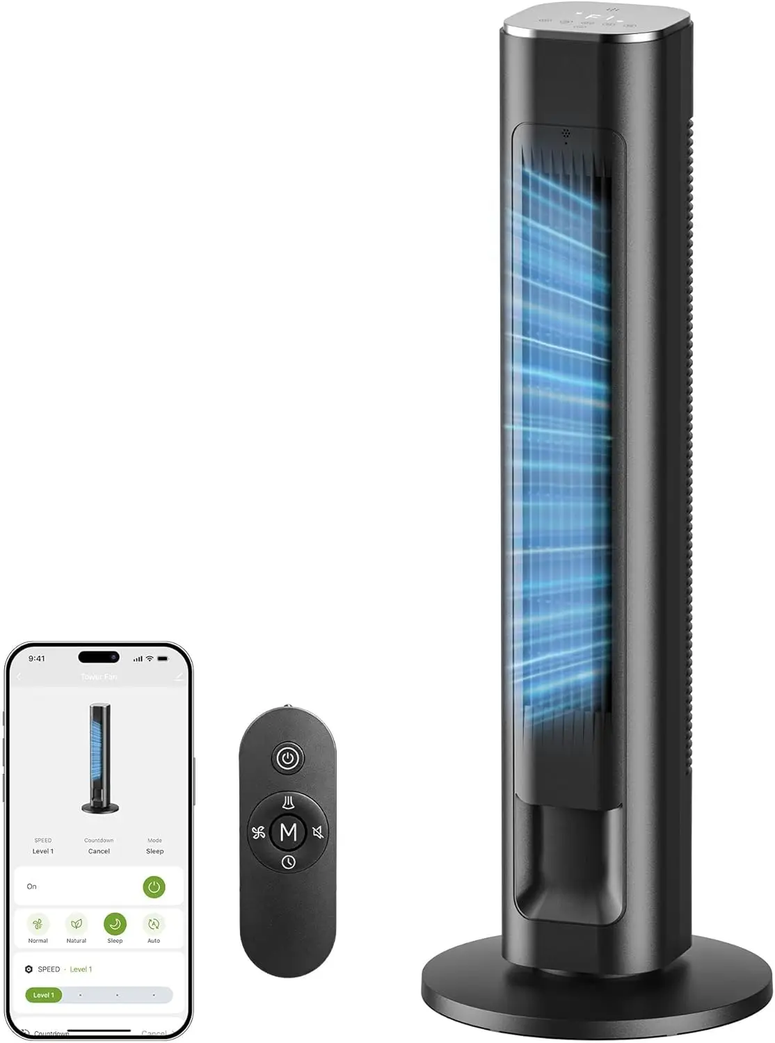 36-Inch Tower Fan with Remote, 25ft/s Standing Fan, 4 Speeds, 4 Modes, 12-Hour Timer, 90° Oscillation for Bedroom Office, Black
36-Inch Tower Fan with Remote, 25ft/s Standing Fan, 4 Speeds, 4 Modes, 12-Hour Timer, 90° Oscillation for Bedroom Office, Black