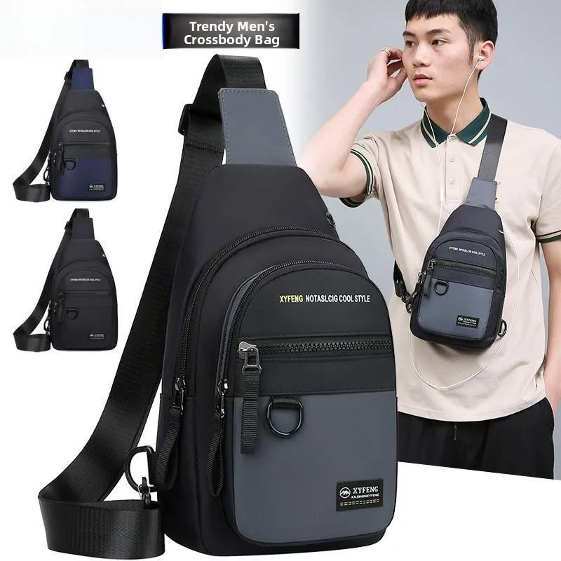 Casual Oxford Cloth Cycling Bag Men's Crossbody Bag Fashionable Trendy Chest Bag Soft Handle Business/OL Style Waterproof Inner
Casual Oxford Cloth Cycling Bag Men's Crossbody Bag Fashionable Trendy Chest Bag Soft Handle Business/OL Style Waterproof Inner