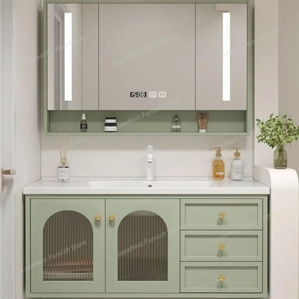 Shelves Storage Bathroom Cabinet Mirror Closet Wooden Quality Bathroom Cabinet Modern Space Saver Vestidores Salon Furniture
Shelves Storage Bathroom Cabinet Mirror Closet Wooden Quality Bathroom Cabinet Modern Space Saver Vestidores Salon Furniture