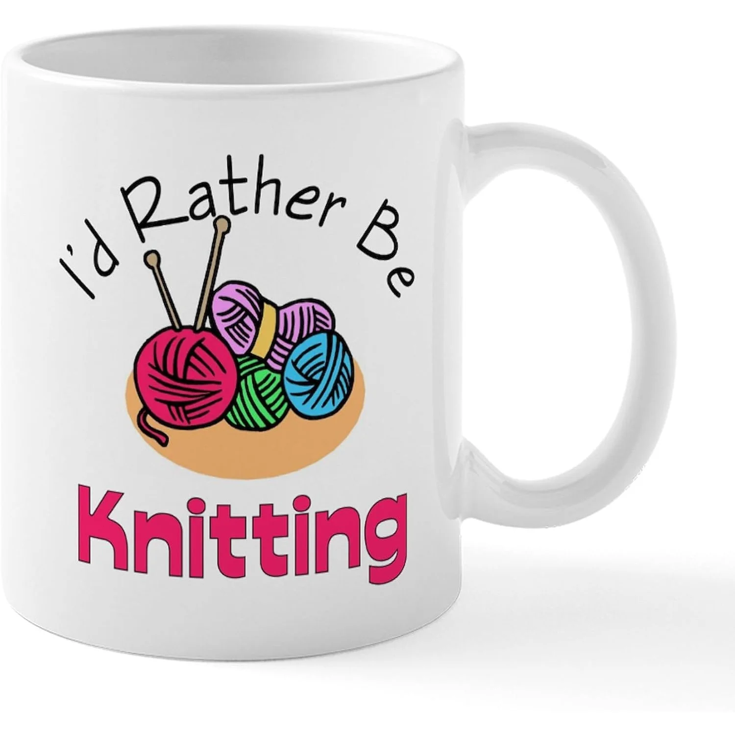I' Rather Be Knitting Mug - 11oz Ceramic Coffee Cup with Knitting-Themed Lettering, Tea & Cocoa Cup Suitable for Christmas Gifts
I' Rather Be Knitting Mug - 11oz Ceramic Coffee Cup with Knitting-Themed Lettering, Tea & Cocoa Cup Suitable for Christmas Gifts