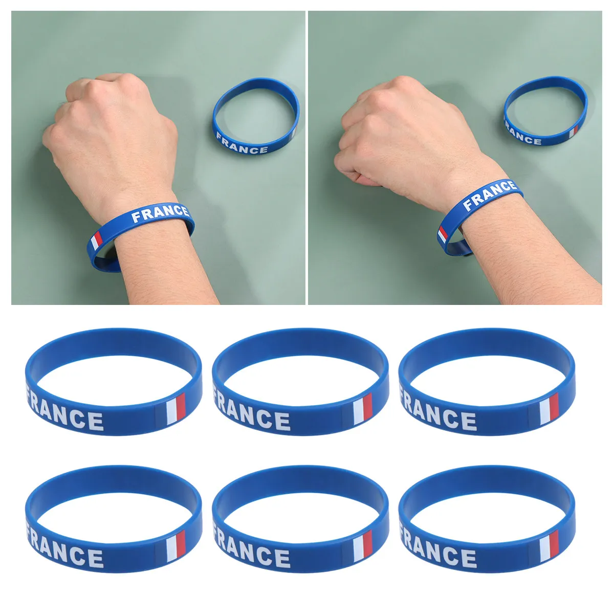 10Pcs Premium Eco-Friendly Silicone Country Flag Wristbands for Sports Fans Soccer Games International Competitions Cheer
10Pcs Premium Eco-Friendly Silicone Country Flag Wristbands for Sports Fans Soccer Games International Competitions Cheer