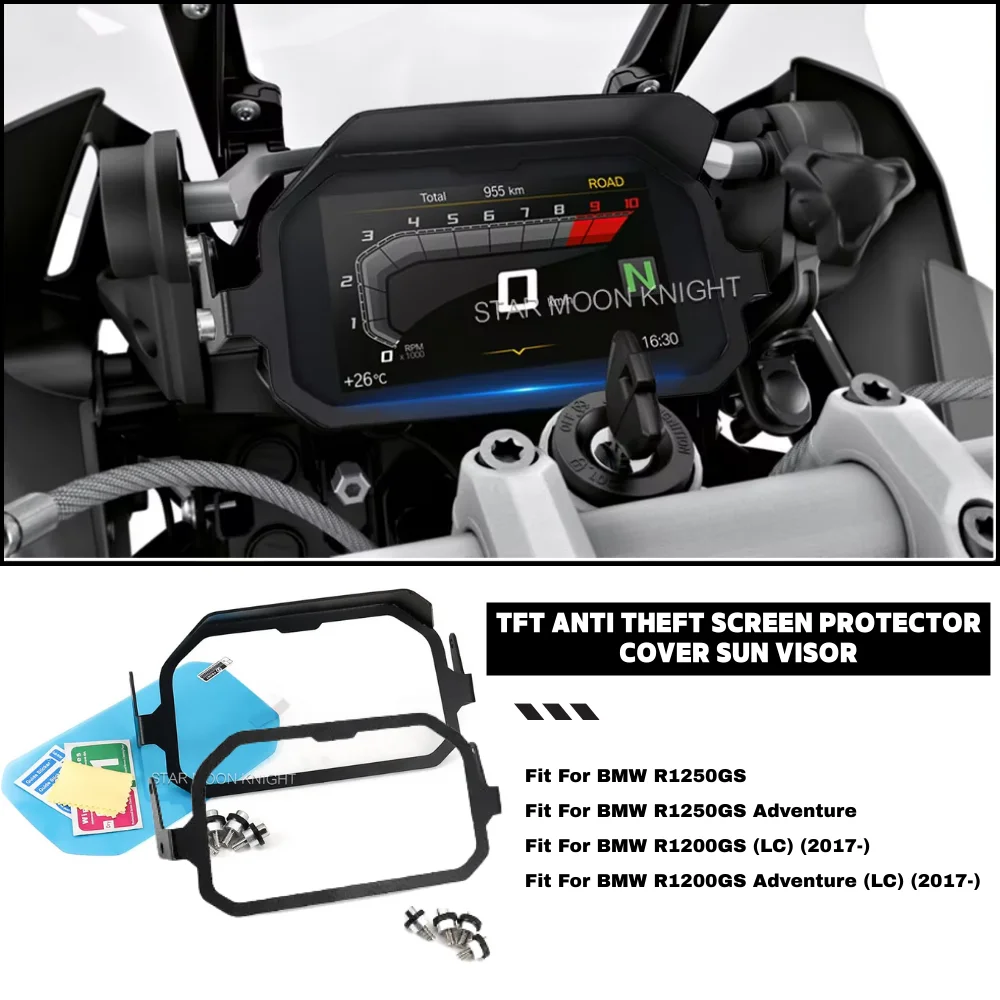 TFT Theft Protection Meter Frame Cover Screen Protector Film Dashboard Guard For BMW R1250GS R1200GS LC ADV Adventure 2017+
TFT Theft Protection Meter Frame Cover Screen Protector Film Dashboard Guard For BMW R1250GS R1200GS LC ADV Adventure 2017+