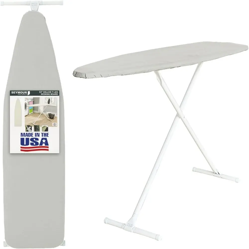 Adjustable Steel T-Leg Ironing Board with Cover and Pad, 35 High, Durable for Home and Laundry Use, Space Grey
Adjustable Steel T-Leg Ironing Board with Cover and Pad, 35 High, Durable for Home and Laundry Use, Space Grey