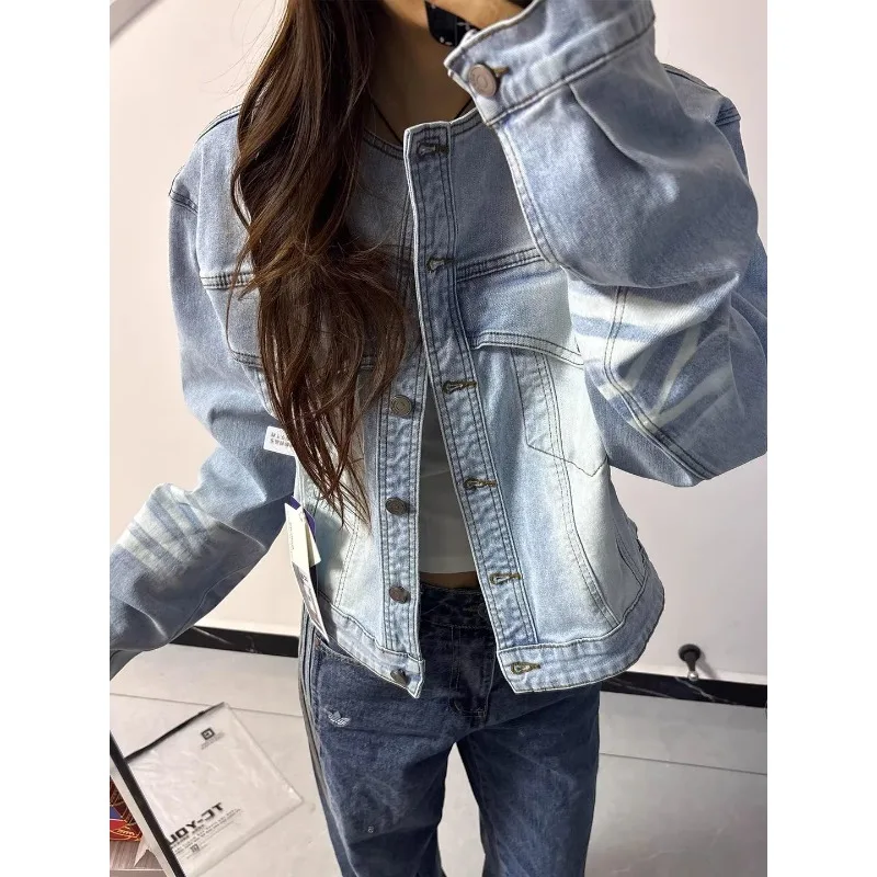 2026 new blue denim jacket women's spring and autumn American retro design cat whisker short jacket top
2026 new blue denim jacket women's spring and autumn American retro design cat whisker short jacket top