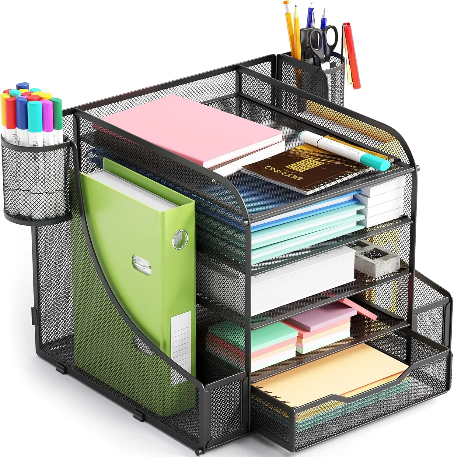 Five-layer grid desktop storage box - upgrade space and save space desktop storage box, pencil file note clip folder storage box
Five-layer grid desktop storage box - upgrade space and save space desktop storage box, pencil file note clip folder storage box