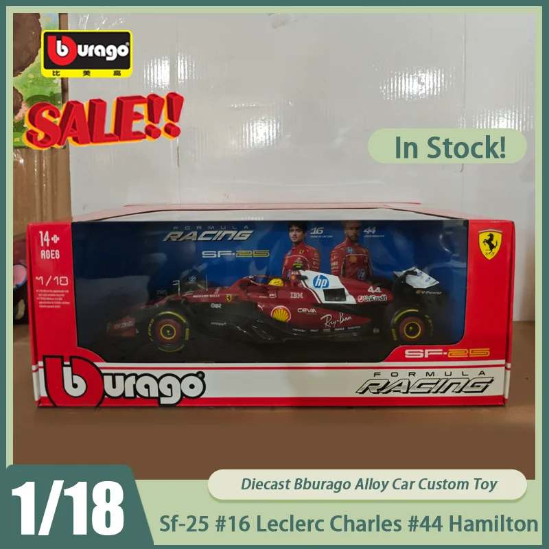 New In Stock 1:18 Bburago Sf-25 #16 Leclerc Charles #44 Lewis Hamilton Alloy Model Miniature Diecast Ornament Custom
New In Stock 1:18 Bburago Sf-25 #16 Leclerc Charles #44 Lewis Hamilton Alloy Model Miniature Diecast Ornament Custom