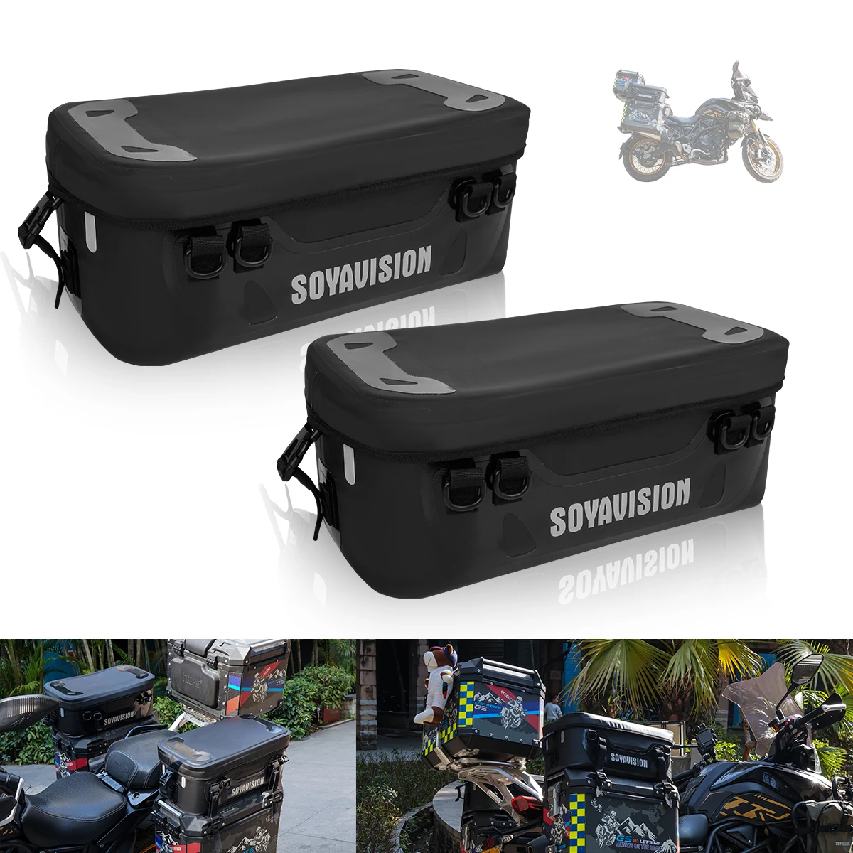 Black Motorcycle Waterproof Top Bags For BMW R 1200 1250 LC Adventure Top Box Panniers Bag Case Luggage Bags F650GS G310GS ADV
Black Motorcycle Waterproof Top Bags For BMW R 1200 1250 LC Adventure Top Box Panniers Bag Case Luggage Bags F650GS G310GS ADV