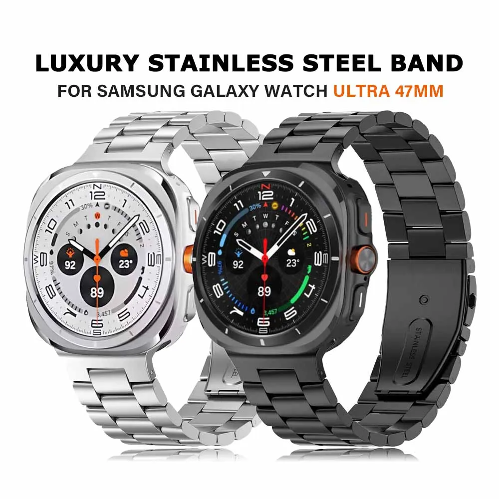Ремешок из нержавеющей стали для Samsung Galaxy Watch Ultra 47 мм, роскошный мужской металлический браслет для Galaxy 47 мм, браслет с изогнутым концом Ultra No Gap
Ремешок из нержавеющей стали для Samsung Galaxy Watch Ultra 47 мм, роскошный мужской металлический браслет для Galaxy 47 мм, браслет с изогнутым концом Ultra No Gap