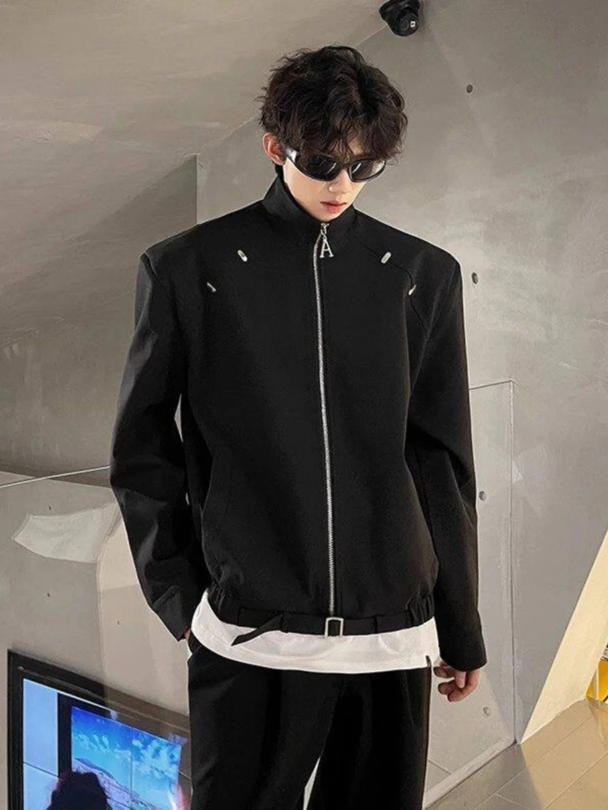 Briti Sle ort Pad oulder Metal Design Bla Jaet Мужская модная городская повседневная весенне-осенняя верхняя одежда Youth Faion
Briti Sle ort Pad oulder Metal Design Bla Jaet Мужская модная городская повседневная весенне-осенняя верхняя одежда Youth Faion