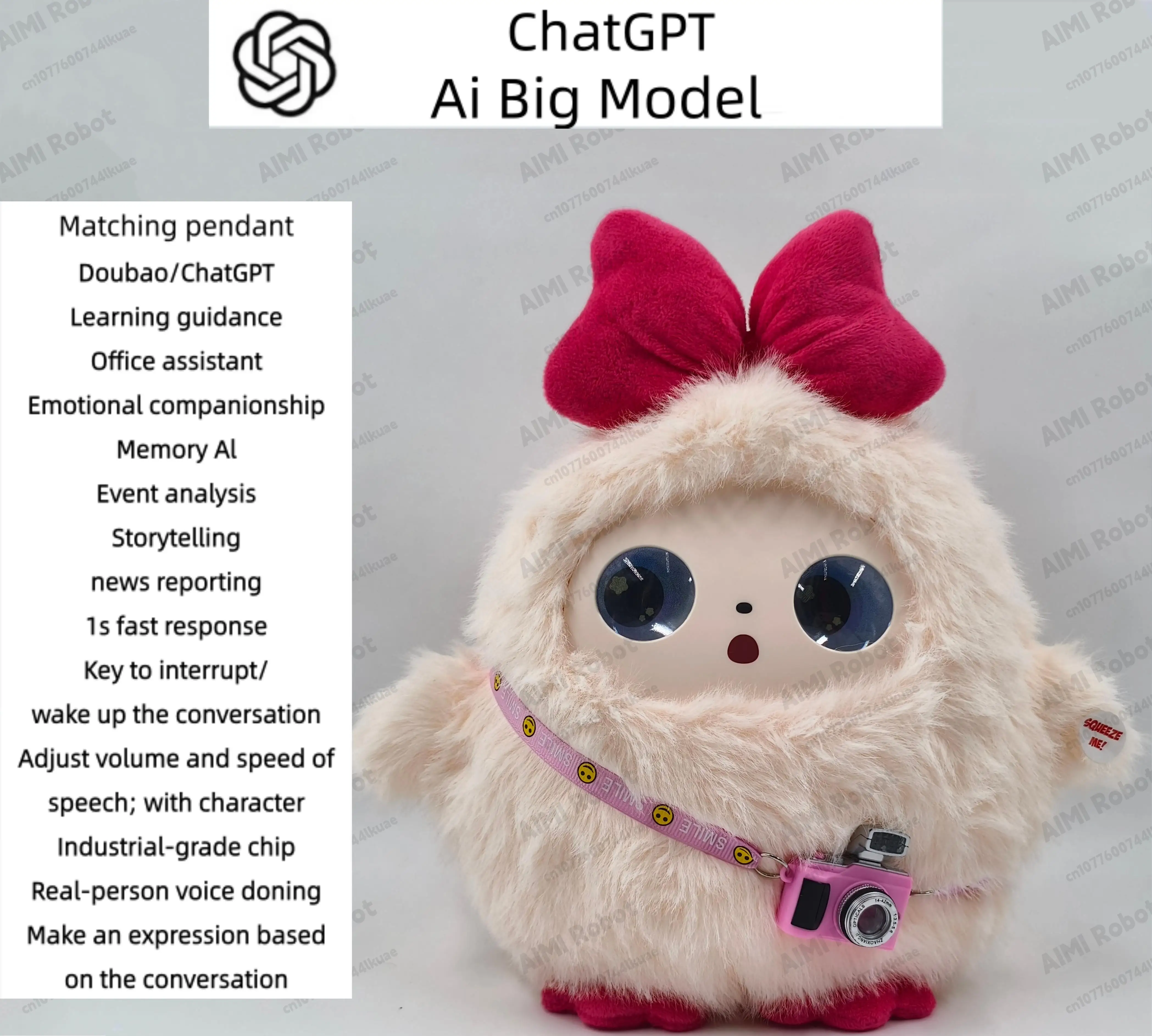 JoPark Le DouDou AI Robot W/Smart Voice&LED Eyes,Interactive Companion Kid/AdultGift- USB Rechargeable E-Pet W/Tuya App
JoPark Le DouDou AI Robot W/Smart Voice&LED Eyes,Interactive Companion Kid/AdultGift- USB Rechargeable E-Pet W/Tuya App