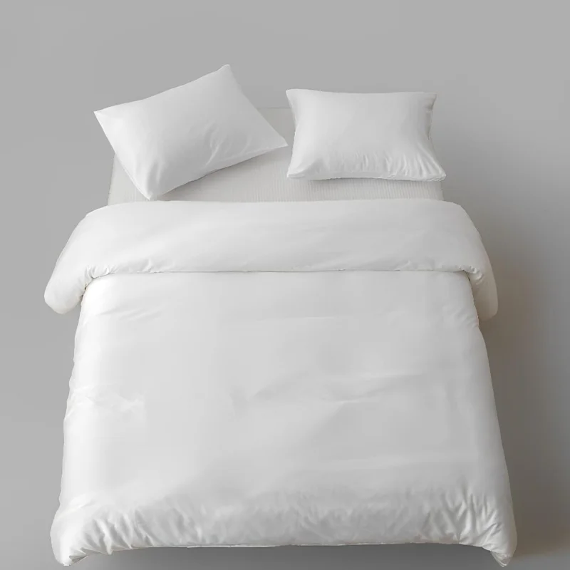 Solid White Duvet Cover Set Silky Lyocell Bamboo Fiber Single Quilt Cover+Pillowcase Breathable Home Bedclothes 150*200cm*3pcs
Solid White Duvet Cover Set Silky Lyocell Bamboo Fiber Single Quilt Cover+Pillowcase Breathable Home Bedclothes 150*200cm*3pcs