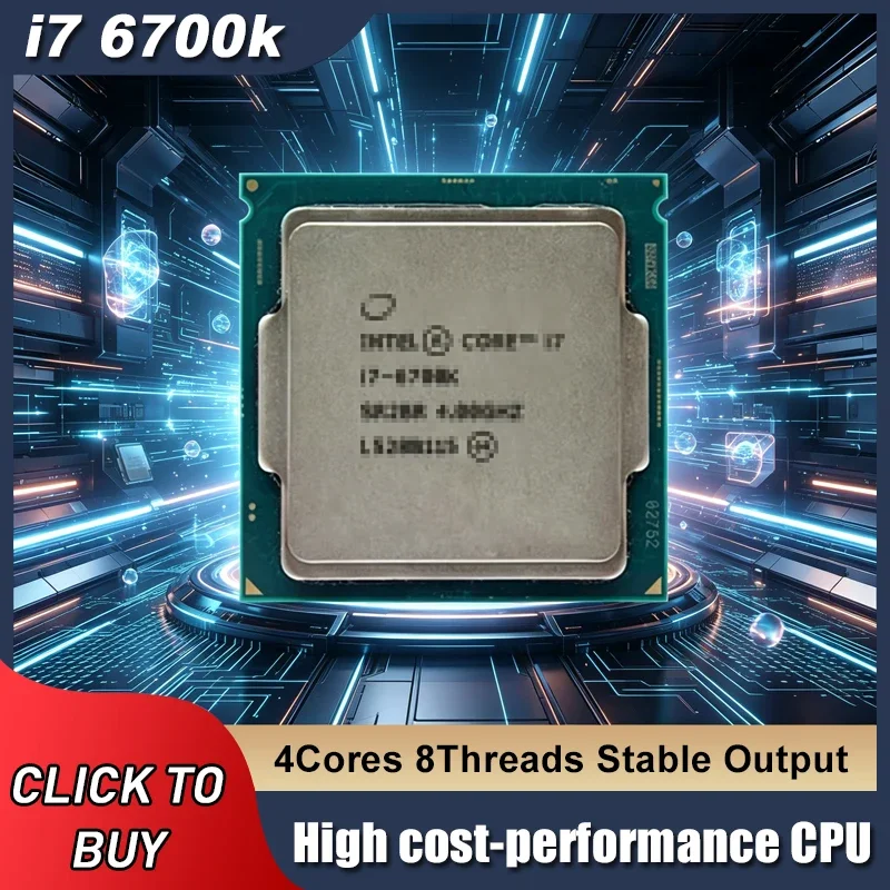 For Intel Core i7 6700K 4.0GHz Quad-Core 91W CPU processor LGA 1151 Bulk
For Intel Core i7 6700K 4.0GHz Quad-Core 91W CPU processor LGA 1151 Bulk