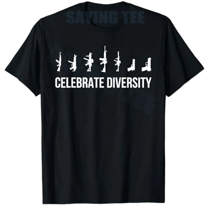 Gun Shirt, Celebrate Diversity Gun Owner T-Shirt Funny Short Sleeve Crew Neck Saying Tee 2nd Amendment Supporters Novelty Gift
Gun Shirt, Celebrate Diversity Gun Owner T-Shirt Funny Short Sleeve Crew Neck Saying Tee 2nd Amendment Supporters Novelty Gift