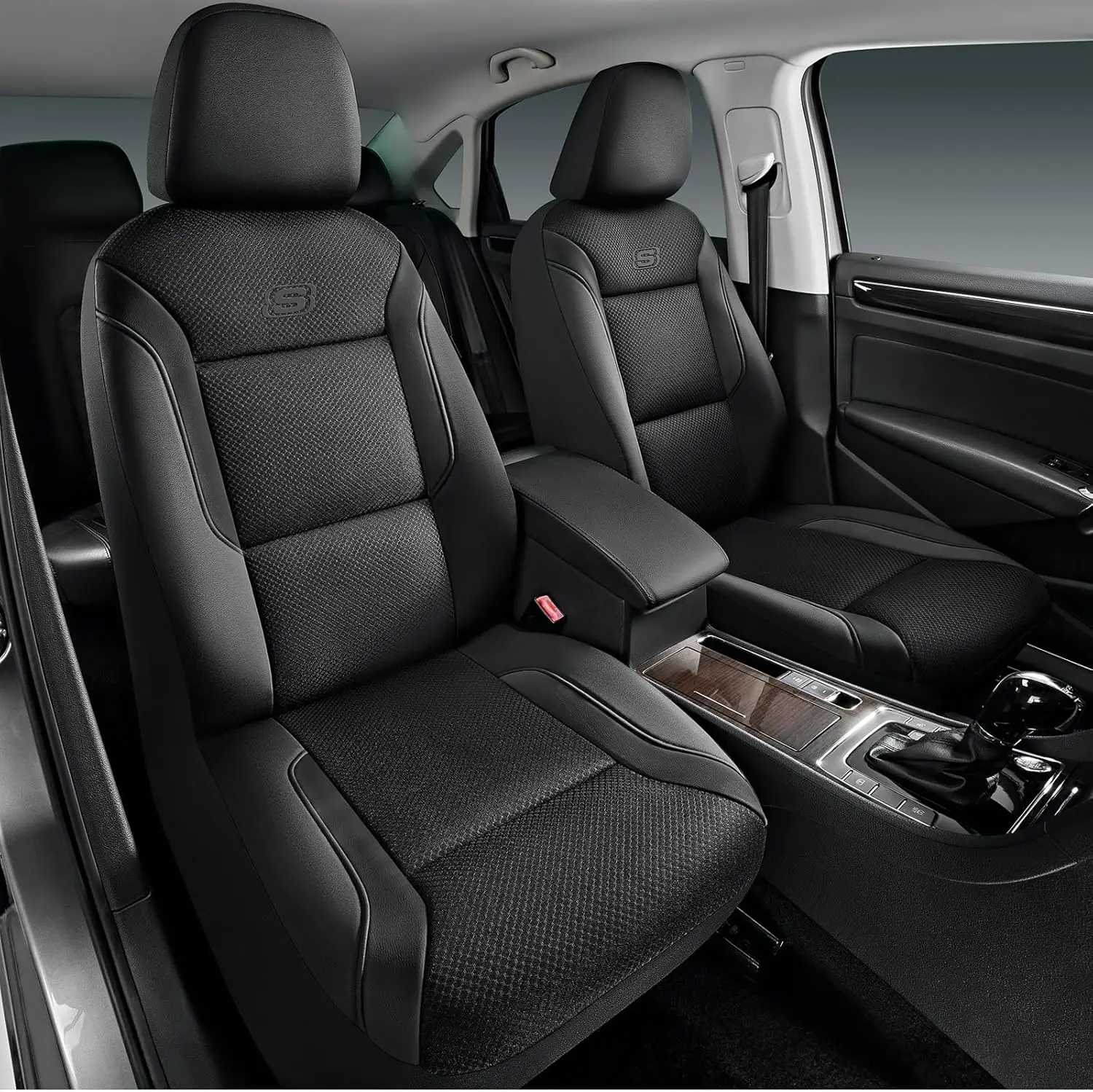 Memory Foam Car Seat Covers with Air Cool Mesh, Universal Automotive Comfort for Most Cars, Vans, Trucks, SUV, Black
Memory Foam Car Seat Covers with Air Cool Mesh, Universal Automotive Comfort for Most Cars, Vans, Trucks, SUV, Black