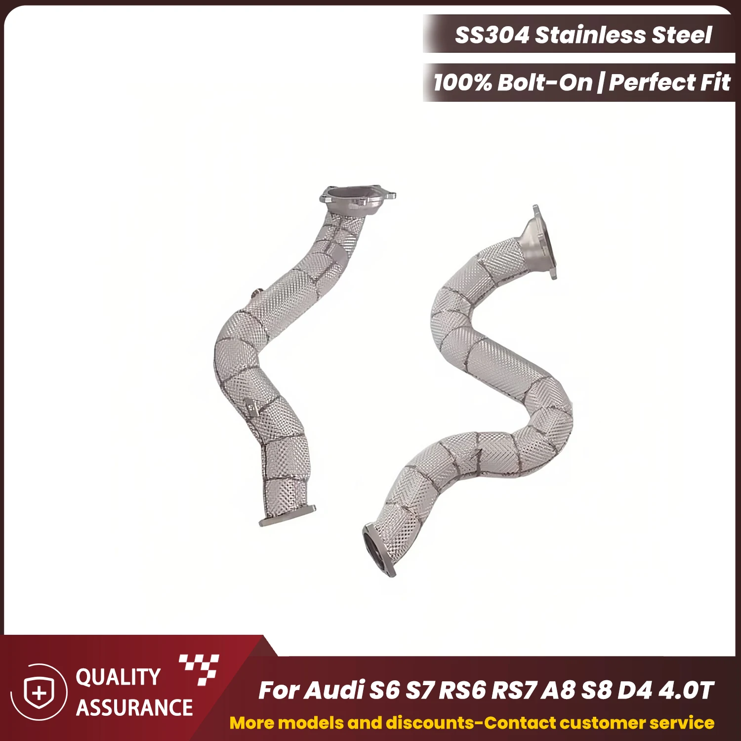 ECCF Downpipe With Heat Shield For Audi S6 S7 RS6 RS7 A8 S8 D4 4.0T Aggressive Exhaust Sound High Flow Performance Upgrade
ECCF Downpipe With Heat Shield For Audi S6 S7 RS6 RS7 A8 S8 D4 4.0T Aggressive Exhaust Sound High Flow Performance Upgrade