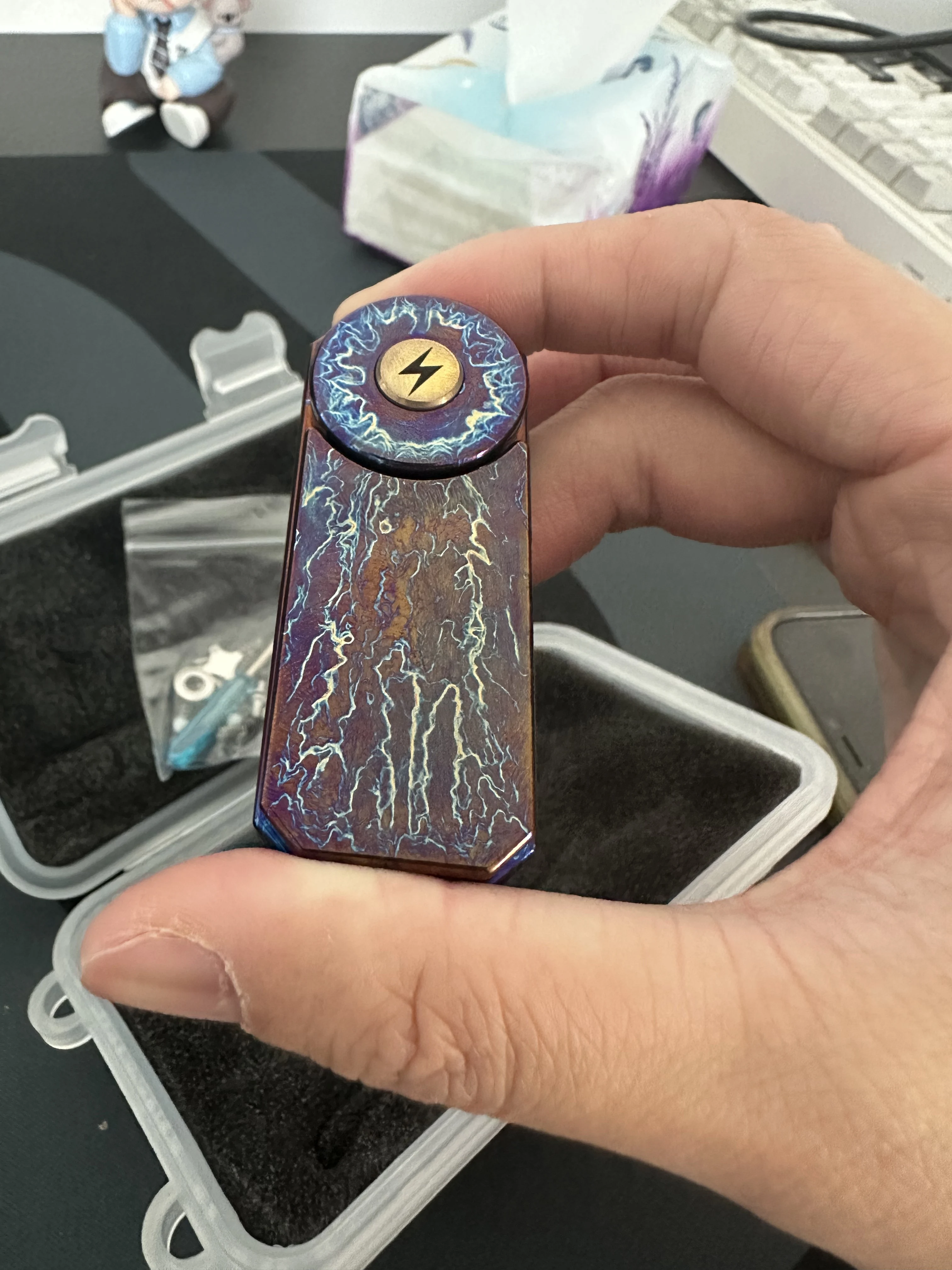 Used EDC Haru Player Storm Titanium fidget slider decompression toy
Used EDC Haru Player Storm Titanium fidget slider decompression toy