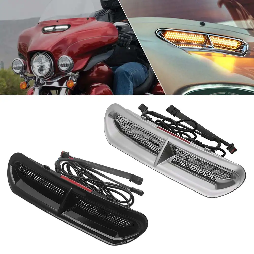 Motorcycle LED Fairing Vent Light Turn Light Fits For Harley Touring Electra Glide Street Glide Tri Glide CVO/SE Ultra Classic
Motorcycle LED Fairing Vent Light Turn Light Fits For Harley Touring Electra Glide Street Glide Tri Glide CVO/SE Ultra Classic