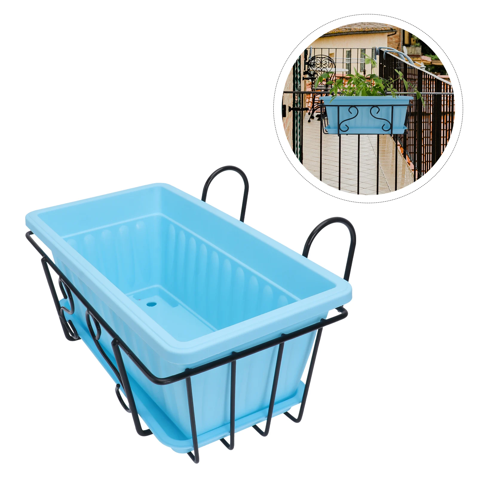 Hanging Flowerpot Small Purple Plastic Planter Box With Tray Balcony Vertical Garden Decor Plant Container Flowerpot Rack
Hanging Flowerpot Small Purple Plastic Planter Box With Tray Balcony Vertical Garden Decor Plant Container Flowerpot Rack