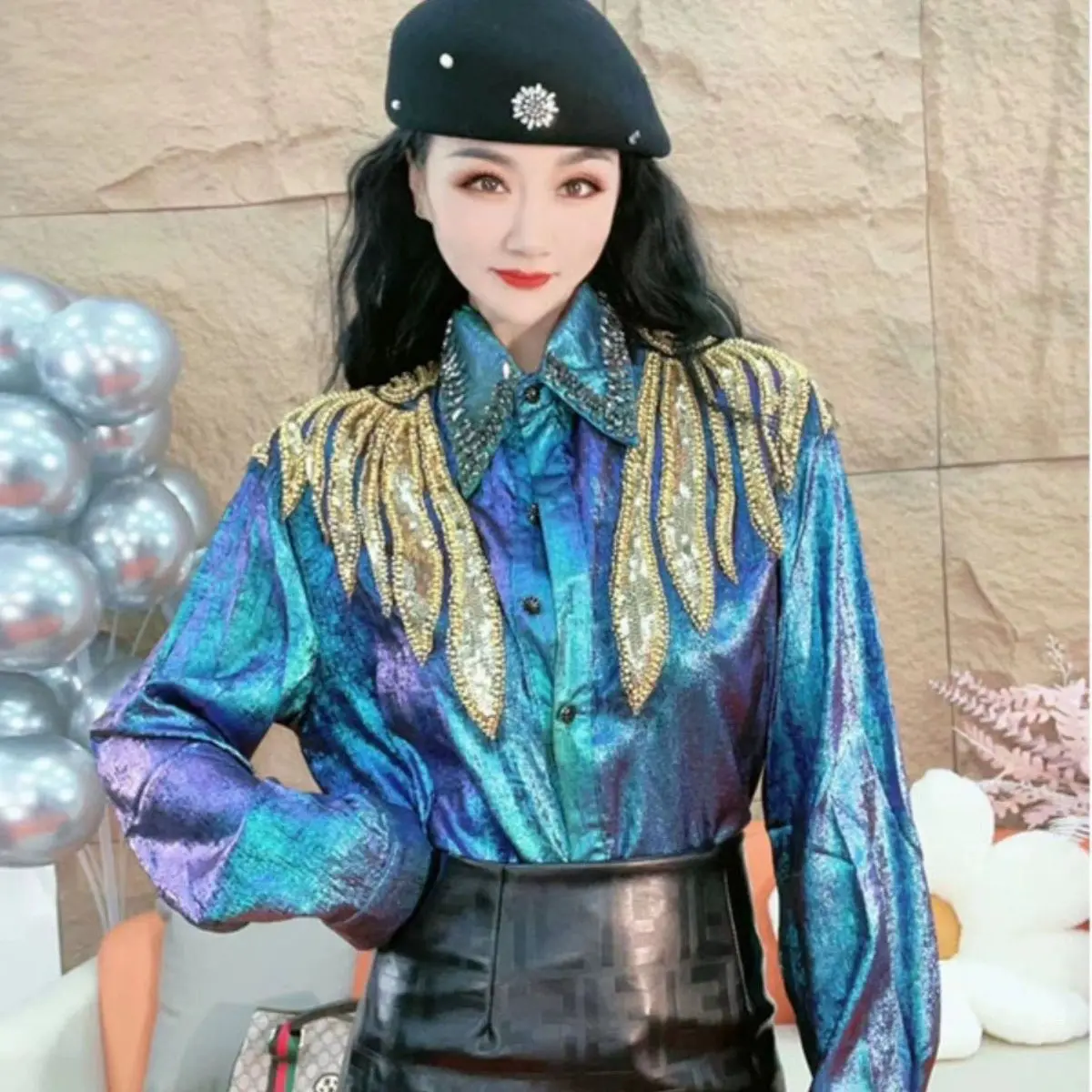 Women Shirts New Embroidered Sequin 2024 Spring and Autumn, Long Sleeved Shirts
Women Shirts New Embroidered Sequin 2024 Spring and Autumn, Long Sleeved Shirts