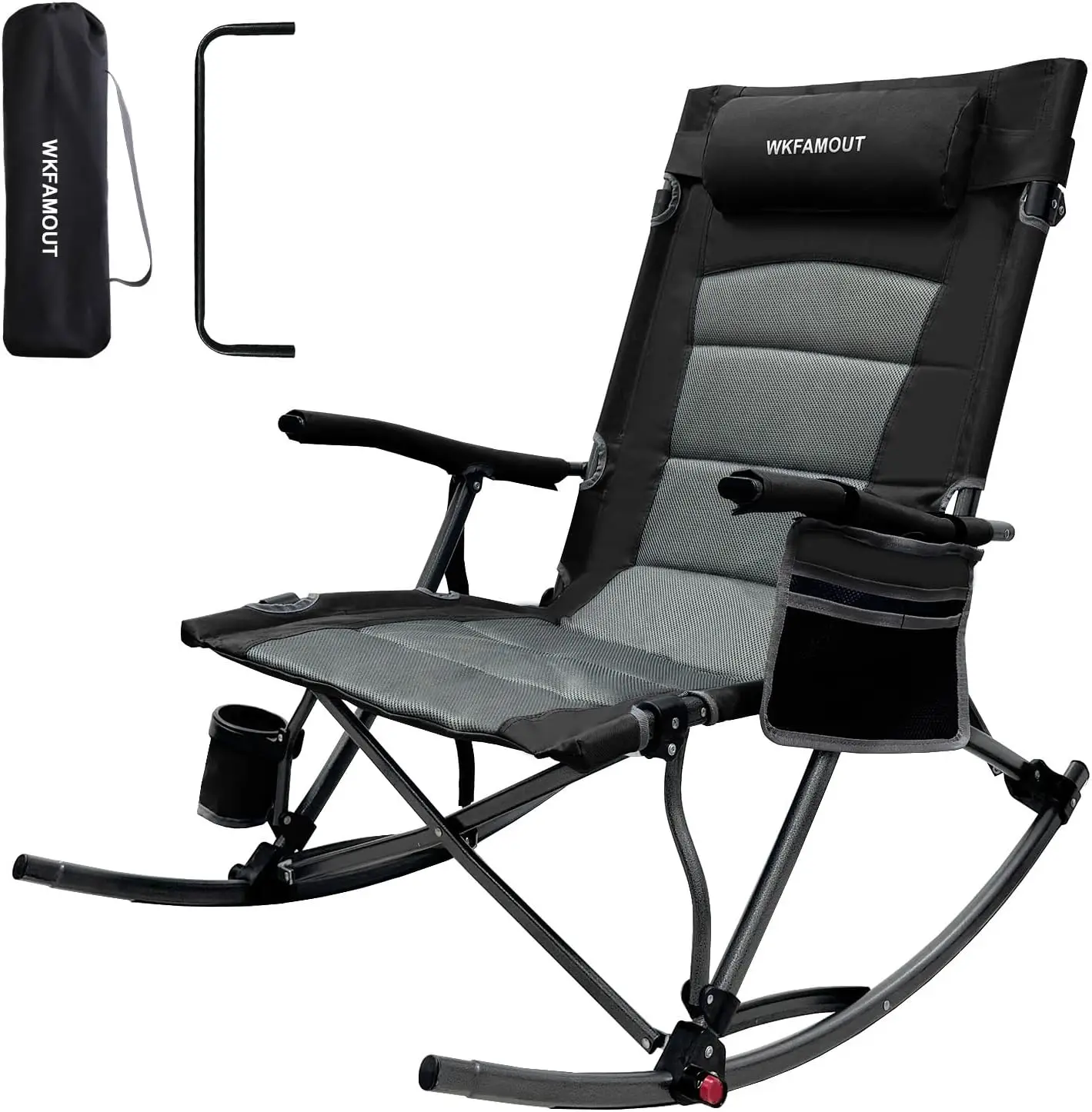 13.8' High Seat Rocking Camping Chair Outdoor with Foot Rest & Headrest, Oversized Folding Rocker
13.8' High Seat Rocking Camping Chair Outdoor with Foot Rest & Headrest, Oversized Folding Rocker