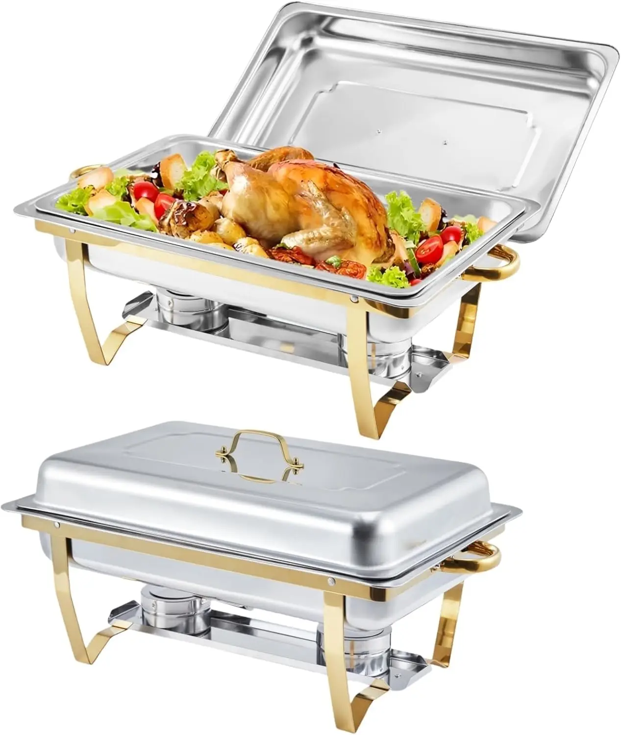 2 Pack Chafing Dishes for Buffet, 8QT Stainless Steel Chafers with Lids, Pans & Fuel Holders, Buffet Warmers Sets for Parties, E
2 Pack Chafing Dishes for Buffet, 8QT Stainless Steel Chafers with Lids, Pans & Fuel Holders, Buffet Warmers Sets for Parties, E