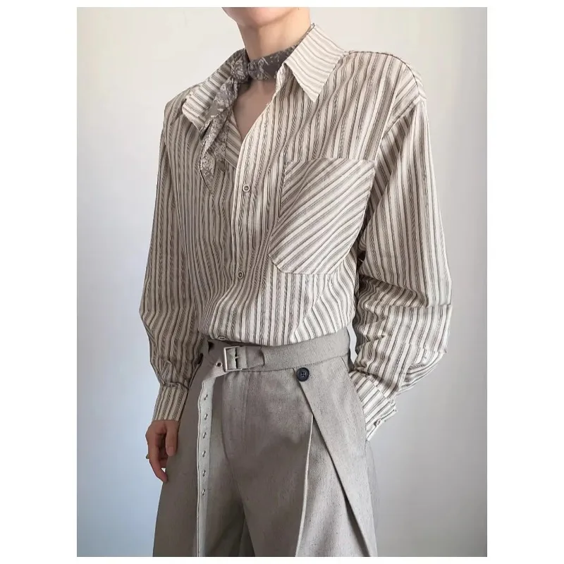 Unisex Vintage Vertical Striped Long Sleeve Shirt Loose Lazy Boyfriend Style Casual Blouse S 4XL
Unisex Vintage Vertical Striped Long Sleeve Shirt Loose Lazy Boyfriend Style Casual Blouse S 4XL