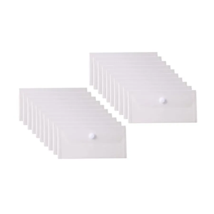 Clear Plastic Cash Envelopes 3.9 x 7.8 Money Pouch Bank Deposit Bag Check Wallet 20 Pack Hook Loop Closure
Clear Plastic Cash Envelopes 3.9 x 7.8 Money Pouch Bank Deposit Bag Check Wallet 20 Pack Hook Loop Closure