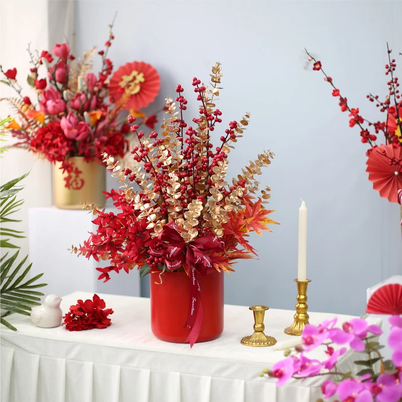 Simulation holly red berry fortune fruit lucky fruit living room decoration front desk
Simulation holly red berry fortune fruit lucky fruit living room decoration front desk