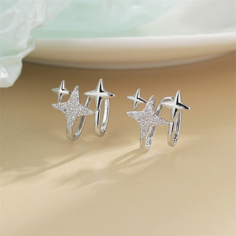 1Pcs 925 Silver Plated Ear Cuff Earrings Non-Piercing Crystal Star Cuff Ear Clip Earring For Women Party Jewelry eh227
1Pcs 925 Silver Plated Ear Cuff Earrings Non-Piercing Crystal Star Cuff Ear Clip Earring For Women Party Jewelry eh227