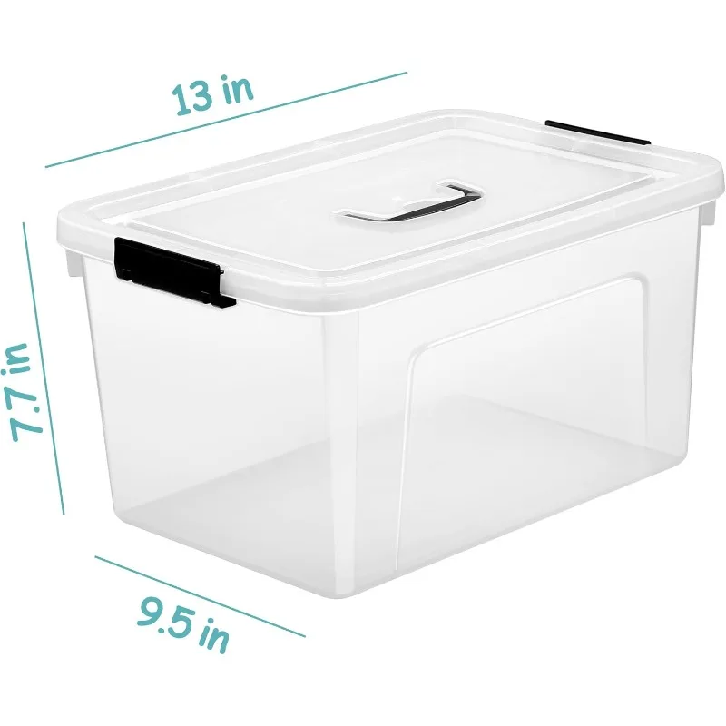 Clear Storage Latch Box 12 Quart, Plastic Organizing Box/Bin with Lid and Black Handles, 6-Pack 
Clear Storage Latch Box 12 Quart, Plastic Organizing Box/Bin with Lid and Black Handles, 6-Pack