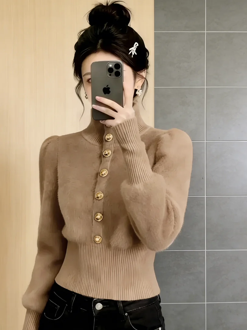Chic Camel Winter Knitted Sweater Women's Fashionable Belted High Collar Warm Long Sleeve Color Zipper Closure Top
Chic Camel Winter Knitted Sweater Women's Fashionable Belted High Collar Warm Long Sleeve Color Zipper Closure Top