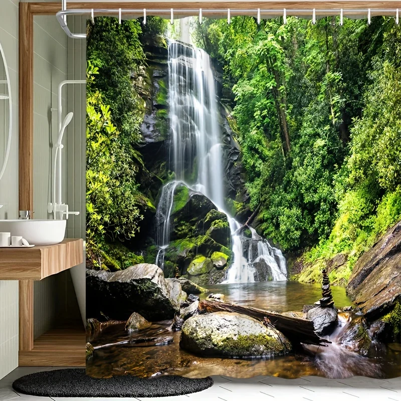 Живописный водопад, занавеска для душа, декор для ванной комнаты, водонепроницаемая полиэфирная ткань с крючками, природный пейзаж, аксессуары для дома
Живописный водопад, занавеска для душа, декор для ванной комнаты, водонепроницаемая полиэфирная ткань с крючками, природный пейзаж, аксессуары для дома